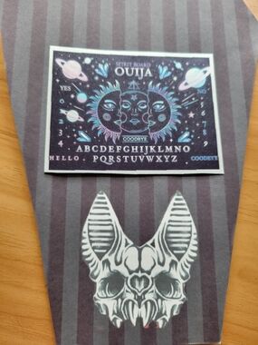 💀NEW💀Hand Crafted Purple and Black Ouija Fridge Magnet